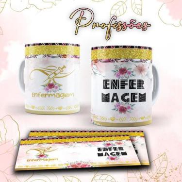 Imagem de Caneca profissões glitter - Enfermagem - Live