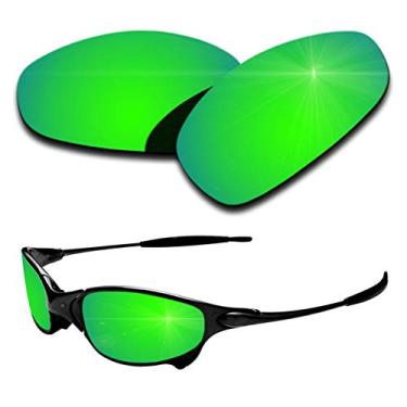 Imagem de Lentes de reposição polarizadas para óculos de sol Oakley Juliet – Revestimento espelhado verde