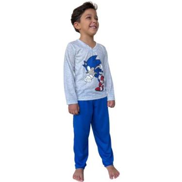 Imagem de Pijama Longo Infantil Menino Personagem Inverno Manga Longa - Prikéta 
