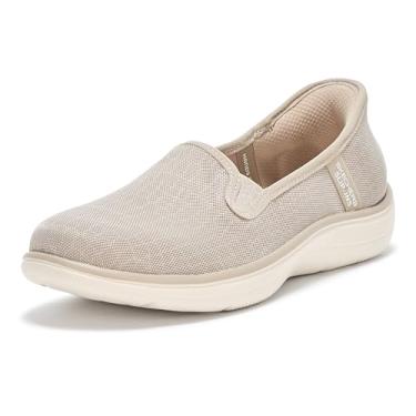 Imagem de Skechers Mocassim feminino com estampa de cobra flexível e radiante sem as mãos, Cinzento-acastan, 41