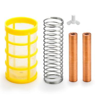 Imagem de AIRTHEREAL Ionizador de piscina solar de substituição de ânodo de cobre e tela de cesta, reduz a piscina purificador de algas de cloro