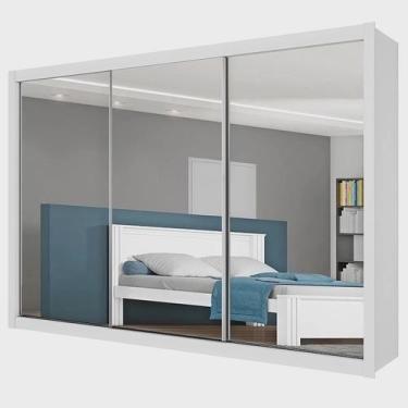 Imagem de GuardaRoupa Casal Espelhado 3 Portas E 6 Gavetas Toronto Costa de 3MM 