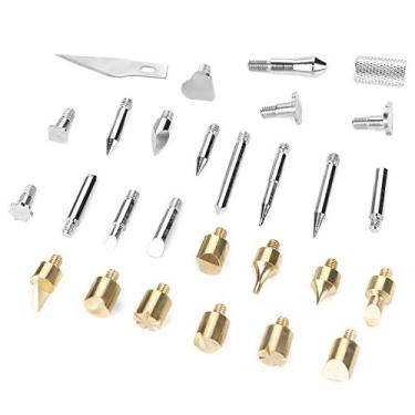 Imagem de Ferramenta de Queima de Madeira, 28 Em 1 Pontas de Caneta Conjunto de Solda Kit de Ponta de Ferro, Kit de Ferramentas de Artesanato de Metal de para Trabalho Em