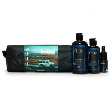 Imagem de Kit Necessaire + Shampoo + Balm + Óleo de Barba Linha Oslo Viking