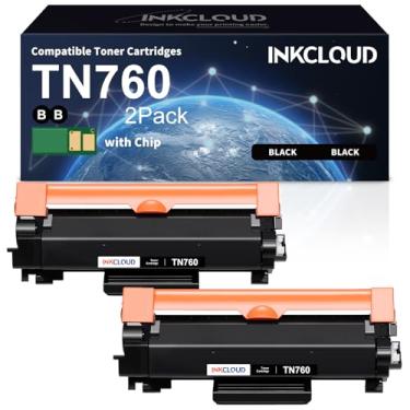 Imagem de INKCLOUD Cartucho De Toner Compatível Tn760 Preto De Substituição Para Brother Tn-760 Tn730 Tn770 Para Brother Hl-L2350Dw Hl-L2390Dw Hl-L2395Dw Hl-L2370Dw Mfc-L2710Dw Mfc-L2750Dw Dcp-L2550Dw Impress
