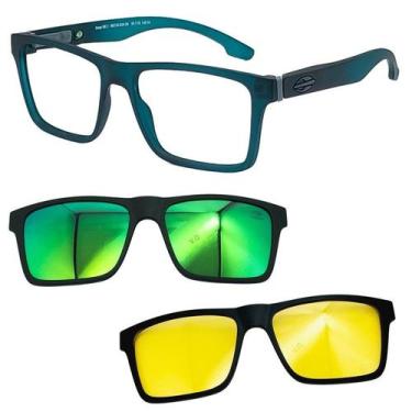 Imagem de Oculos Mormaii Swap NG 2 6153 K04 com 2 Clipon Verde Nortuno, Verde, N