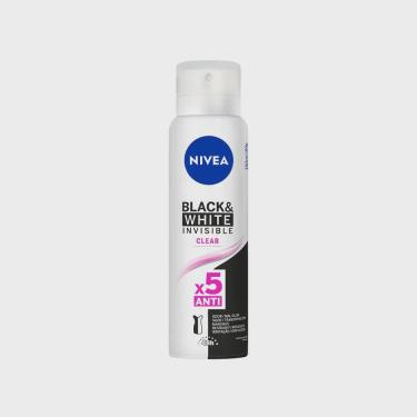 Imagem de Desodorante Antitranspirante Aerosol nivea 150ml Black & White Clear