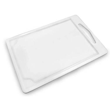 Imagem de Tábua Multiuso Legumes e Carne Polipropileno 35x25cm Kehome, BRANCO, 3
