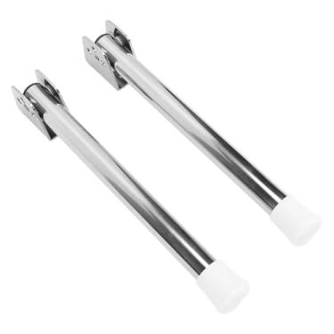 Imagem de Suporte de banco de barco de aço inoxidável 304, perna oscilante, suporte de perna de assento de barco dobrável de 33 cm, estabilidade melhorada com ponta de borracha branca para cadeiras dobráveis de