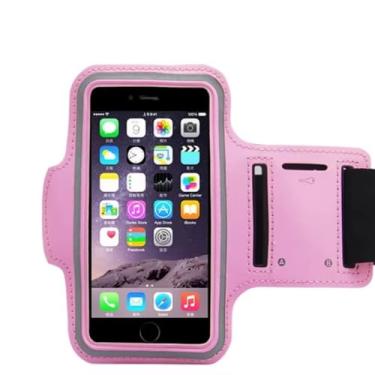 Imagem de Braçadeira Esportiva Porta Celular Para Braço, Ajustável, Resistente e Confortável, Tecnologia em Movimento Para Corrida, Academia e Exercícios Físicos (Rosa)