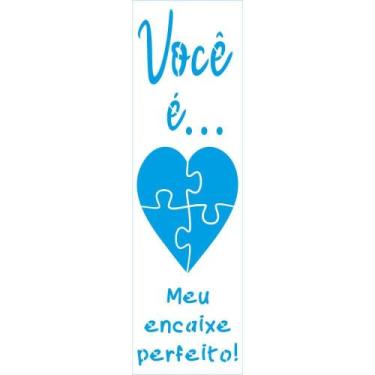 Imagem de Stencil Rose Ferreira Litoarte 8 x 28 cm - STE-379 Você é Meu Encaixe 