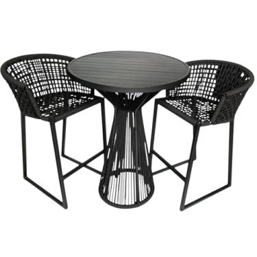 Imagem de Conjunto Bistrô Mauá com 2 Banquetas Minas – Corda Náutica