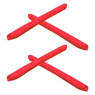 Imagem de 2 pares de meias de substituição para óculos de sol Oakley EVZero Series - 8 opções, Vermelho + vermelho, One Size