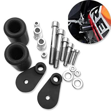 Imagem de HTTMT MT219-006-BK Protetor deslizante de quadro sem corte compatível com 2006 2007 CBR 1000RR 1000 RR Preto