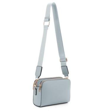 Imagem de Bolsa tiracolo EVVE com zíper triplo, câmera pequena, material vegano 