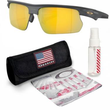 Imagem de OAKLEY Óculos de sol BISPHAERA OO9400 PRIZM com kit oficial de óculos, Armação de carbono fosco | Lente polarizada Prizm 24k, 68 mm