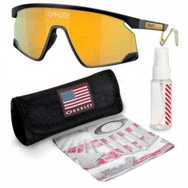 Imagem de OAKLEY Armação preta fosca OO9237 – Óculos de sol em formato retangular não polarizados com kit oficial de óculos, Preto fosco (39 mm), 39 mm