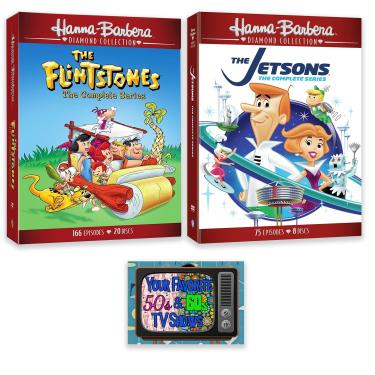 Imagem de Generic Coleção De Dvds Clássicos Da Hanna-Barbera: Série Completa 'Os Flinstones E Os Jetsons' + Cartão Arte Bônus