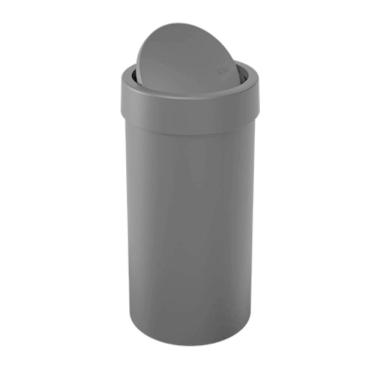 Imagem de Lixeira Basculante 9 Litros Redonda Banheiro Cozinha Preto - 10946 Coza