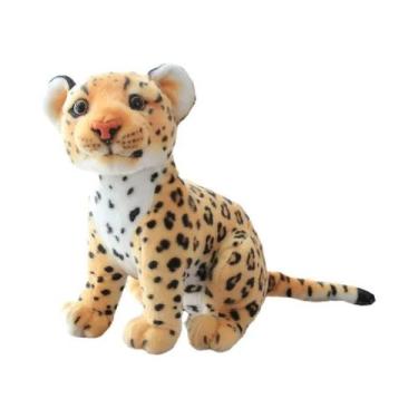 Imagem de Boneca De Pelúcia Realista Leopardo Leão Pantera Bebê Travesseiro Maci