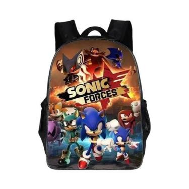 Imagem de Conjunto De Bolsa Escolar De Desenho Animado 3 Peças, Lancheira Sônica