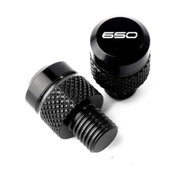 Imagem de jininshengxindianzi Compatible With Z900 Z650 Ninja650 Z900RS Z900SE Motorcycle Accessories Rear Mirror Hole Plugs Screw Bolts Cover Cap(Black 650 T)