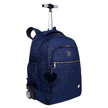 Imagem de Mochila Carrinho Grande Crush Azul Capricho