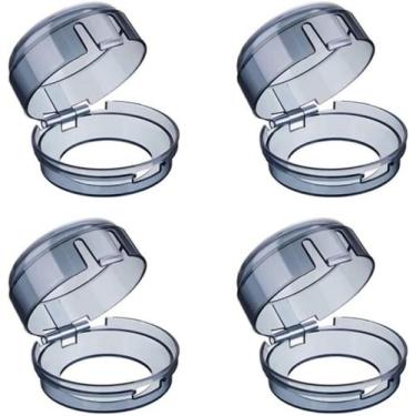 Imagem de Kit 4 Protetor Botão De Fogão Transparente Proteção Infantil - TMT