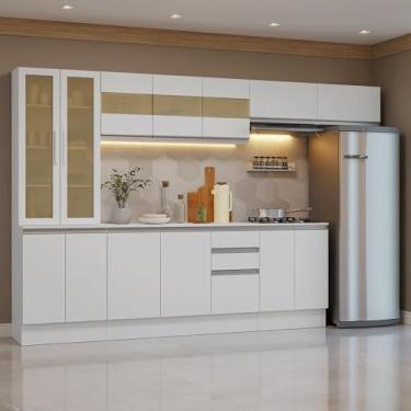 Imagem de Armário de Cozinha Completa 100% Mdf 300 cm Branco Smart Madesa 04