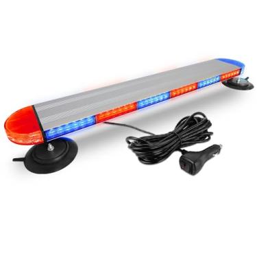 Imagem de ASPL Barra de luzes estroboscópicas de emergência de perfil baixo de 78,7 cm de alumínio piscante, aviso de segurança, aviso de trânsito, luz de perigo para arado de neve para caminhões, reboque