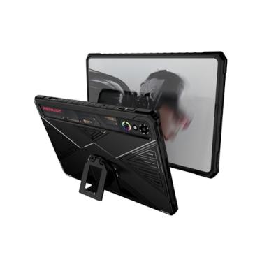 Imagem de Capa transparente para tablet ZTE RedMagic 3 Pro Android 15 de 9,1 polegadas, suporte estilo jogos WUNIKA, design antiqueda, à prova de arranhões, proteção durável de borracha de silicone TPU + capa