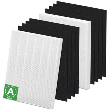 Imagem de LOriom 115115 Filtros de substituição A para Winix PlasmaWave 5300, 6300, C535, 5300-2, 6300-2, P300, AM90, 9000, 5000, 5000B, C909, 9800, 2 filtros HEPA tamanho 21 verdadeiros + 8 x Pré-Filtros de