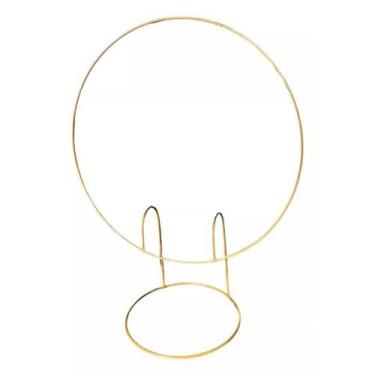 Imagem de Mini arco redondo mini cenário dourada 50cm. - JJdecorfer