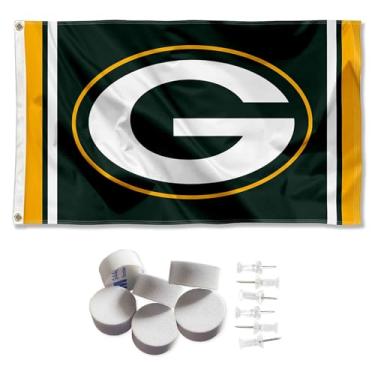 Imagem de Green Bay Packers Banner and Tapestry Wall Tack Pads