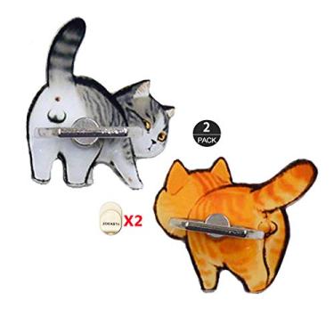 Imagem de ZOEAST(TM) Aderência do anel de celular, capa de telefone ajustável universal 360° suporte de dedo, suporte de mesa, suporte de suporte para suporte de carro, compatível com todos os iPhones XR XS MAX X X Plus iPad, Grey+Orange