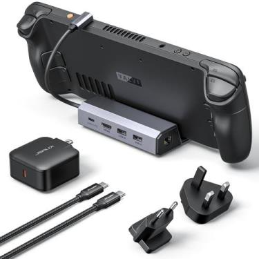 Imagem de Estação de ancoragem JSAUX compatível com Steam Deck com carregador de