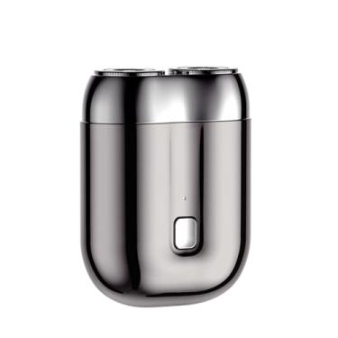 Imagem de ChicVogue Novo Modelo De Barbeador Elétrico Mini Duas Cabeças, Bolso Duplo Lavável, Compacto Portátil Usb Recarregável À Prova D'Água (Quatro Cores) (Cinza)
