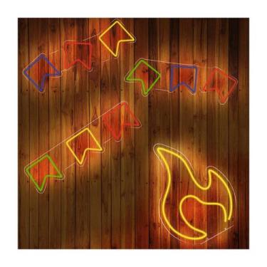 Imagem de Kit Painel Neon Led Festa Junina Decoração Fogueira - Bloom