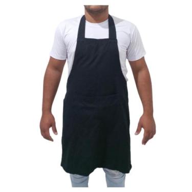 Imagem de Avental De Brim Cozinha Restaurante Lanchonete Sem Bolso - topbrasil f