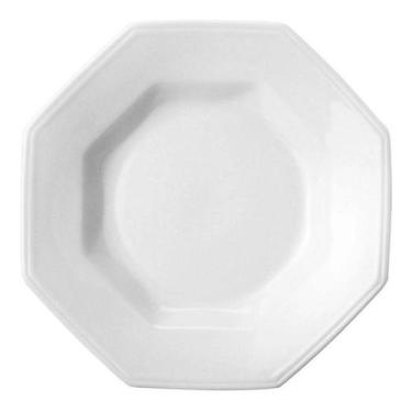Imagem de Kit 12 Pratos Fundos Sopa Salada Porcelana Schmidt Prisma Sextavado - 