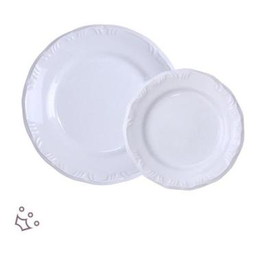 Imagem de Jogo 10 Pratos Rasos 10 Sobremesa Pomerode Porcelana Schmidt - Porcela