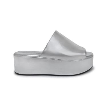 Imagem de Tamanco Feminino Metalizado - Jessica Leal Shoes, Prata, 36