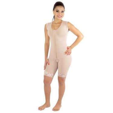 Imagem de Cinta Modeladora Estilo Macaquinho Com Alça Regata Nude GG - Modelador