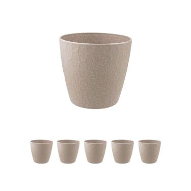 Imagem de 6 Un Vaso Plantas Colmeia Decorativo Flor G Cinza