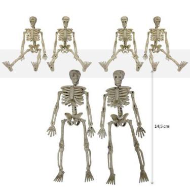 Imagem de 2 Unidades Enfeite Esqueleto 14,5 cm Halloween - Festas Brinquedos
