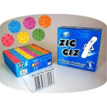 Imagem de Giz Colorido Plastificado C/500 Un Antialérgico Zig Giz - Geral