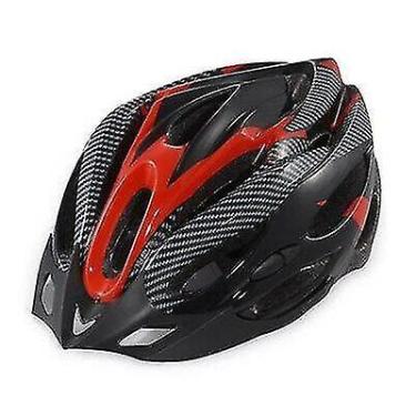 Imagem de Capacete de bicicleta HUOGUO ajustável para homens e mulheres vermelho