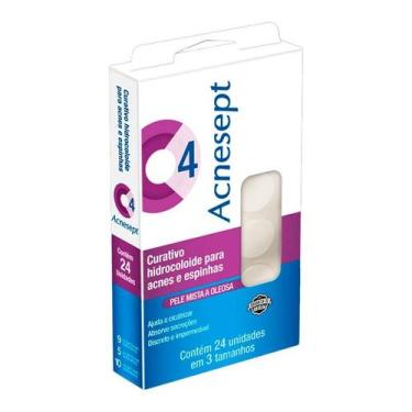 Imagem de Curativo Hidrocoloide Para Acnes e Espinhas Acnesept 24 Unidades