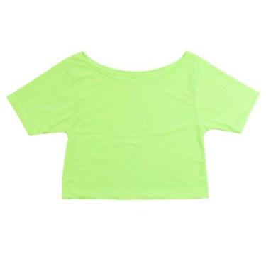 Imagem de Blusa Cropped Feminina Casual Super Leve Moda Blogueirinha - L7, Neon,