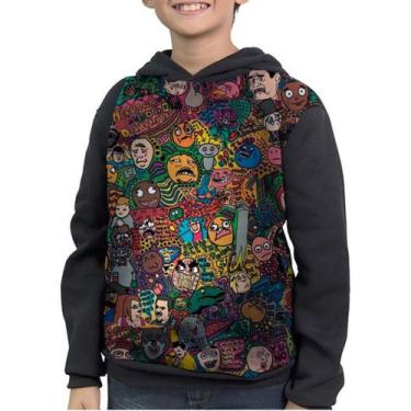Imagem de Casaco Moletom Infantil Memes Derp Derpina Colorido - smoke, Preto, 8